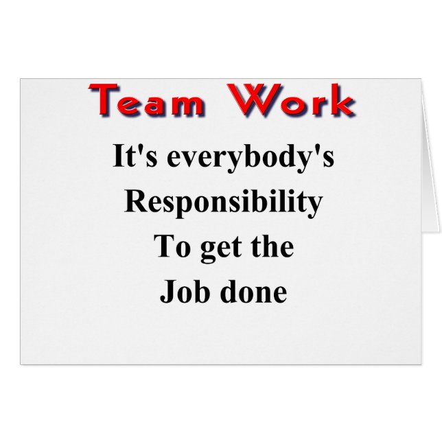 Teamarbeit (Vorderseite (Horizontal))