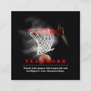 Teamarbeit Basketball Motivierend Inspirierend Begleitkarte
