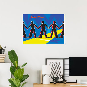 Teamarbeit Einheit Menschen halten Händchen Poster