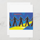 Teamarbeit Einladung (Vorne/Hinten)