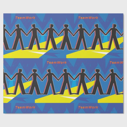 Teamarbeit Geschenkpapier (Flach)