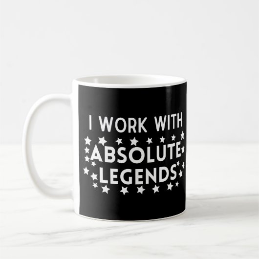 Teamarbeit Ich arbeite mit absoluten Legenden Kaffeetasse (Links)