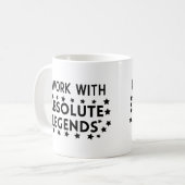 Teamarbeit Ich arbeite mit absoluten Legenden Kaffeetasse (Vorderseite Links)