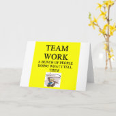 Teamarbeit Karte (Gelbe Blume)