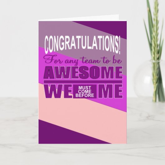 Teamarbeit Karte (Vorderseite)