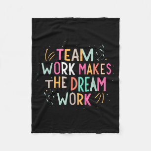 Teamarbeit lässt den Traum wahr werden, Motivation Fleecedecke