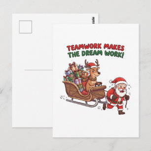 Teamarbeit Lässt Den Traum Wirklichkeit Werden Lus Postkarte