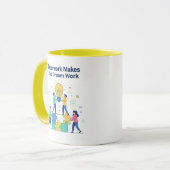 Teamarbeit Lässt Träume Wahr Werden Tasse (Vorderseite Links)
