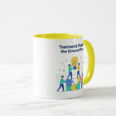 Teamarbeit Lässt Träume Wahr Werden Tasse (VorderseiteRechts)