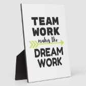 Teamarbeit macht den Traum zu schaffen Fotoplatte (Seite)