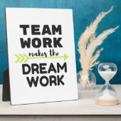 Teamarbeit macht den Traum zu schaffen Fotoplatte (Seite)