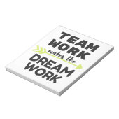 Teamarbeit macht den Traum zu schaffen Notizblock (Rotiert)