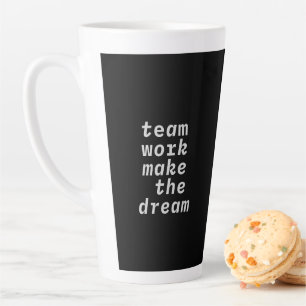 Teamarbeit macht die Traumsammlung Milchtasse