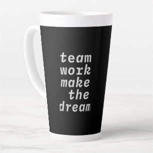 Teamarbeit macht die Traumsammlung Milchtasse