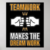 Teamarbeit macht die Wertschätzung der Mitarbeiter Poster (Vorne)