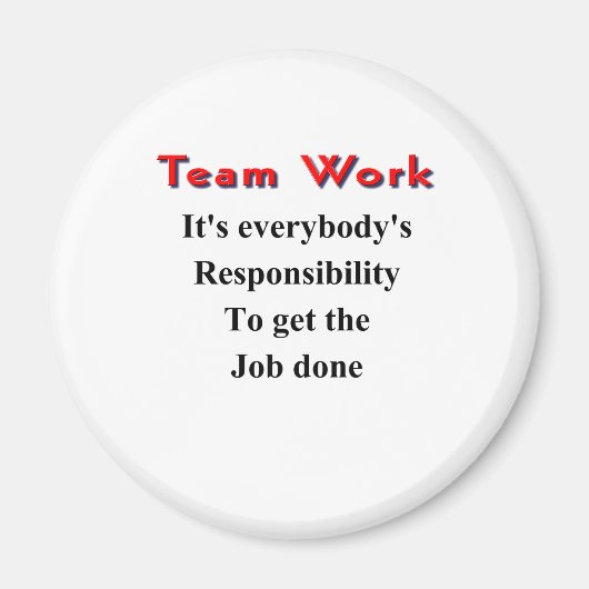 Teamarbeit Magnet (Vorne)