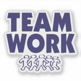 Teamarbeit mit Grafikauszeichnung oder -erkennung Aufkleber