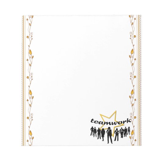Teamarbeit Notizblock (Vorderseite)