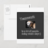 Teamarbeit Postkarte (Vorne/Hinten)