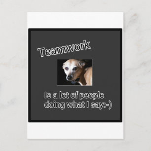 Teamarbeit Postkarte