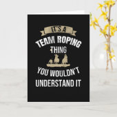 Teamarbeit| Rodeo Roper Roping Calf Roper Karte (Gelbe Blume)