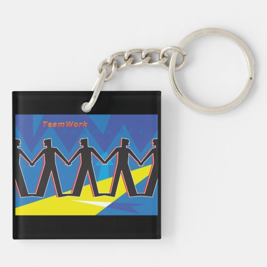 Teamarbeit Schlüsselanhänger (Rückseite)