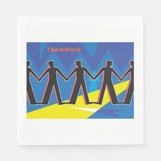 Teamarbeit Serviette (Vorderseite)