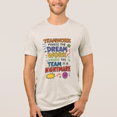 Teamarbeit Tri-Blend Shirt (Vorderseite)