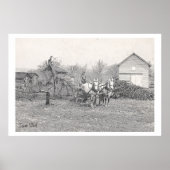Teamarbeit Vintage-Kunstposter Poster (Vorne)