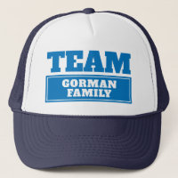 Teamblau personalisierter Teamname oder Familienna