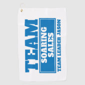 Teamblauer Gebäude-Event für Golf-Teams Golfhandtuch (Vorderseite)