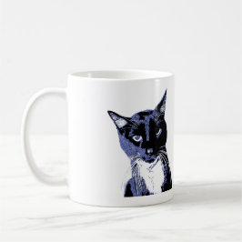 "TEAMBOO" schwarze Katzen-Verein-Tasse Kaffeetasse