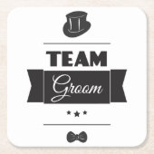Teambräutigam Rechteckiger Pappuntersetzer (Vorderseite)