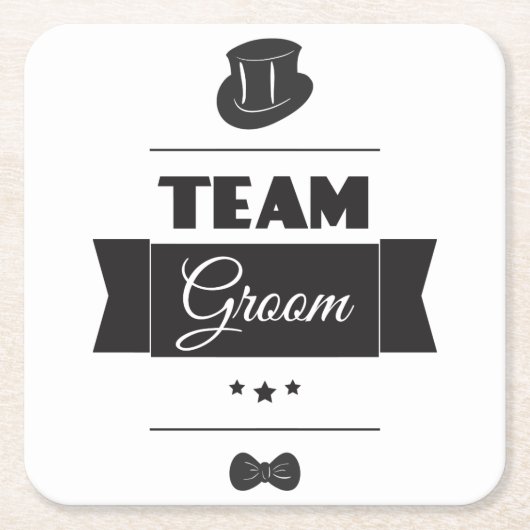 Teambräutigam Rechteckiger Pappuntersetzer (Vorderseite)