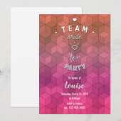 Teambride-Party Einladung (Vorne/Hinten)
