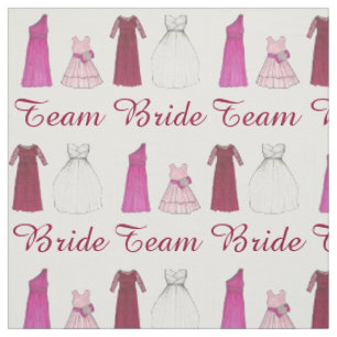 Teambride Wedding Brautparty Dress Gown Stoff