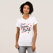 Teambride Wedding Personalisiert , Brautjungfrau T-Shirt (Vorne ganz)