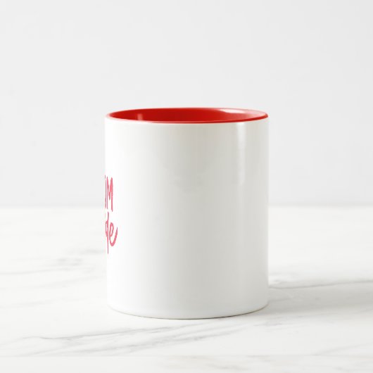Teambriege | Coole, moderne Augen, rot Zweifarbige Tasse (Mittel)