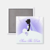 Teambriege Hochzeitgown Bride Bridal Silhouette Magnet (Vorderseite/Rückseite)