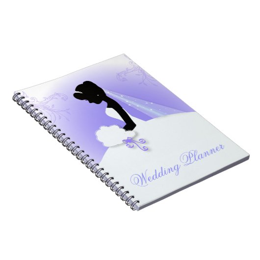 Teambriege Hochzeitgown Bride Bridal Silhouette Notizblock (Rechte Seite)