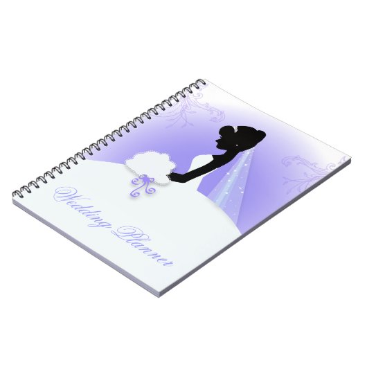Teambriege Hochzeitgown Bride Bridal Silhouette Notizblock (Linke Seite)