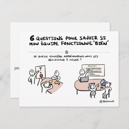 Teamcoaching-Karte 3/6: Reflexion Postkarte (Vorne/Hinten)