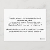 Teamcoaching-Karte 6/6: Action! Postkarte (Rückseite)