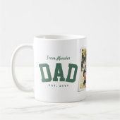 Teamdad Familienname 1 Foto sportlich grün Kaffeetasse (Links)