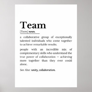 Teamdefinition – Die Macht der Zusammenarbeit Poster