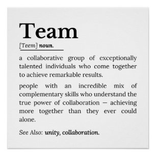 Teamdefinition – Die Macht der Zusammenarbeit Poster