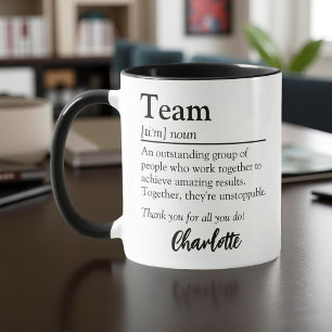 Teamdefinition Personalisierte Mitarbeiterbewertun Tasse