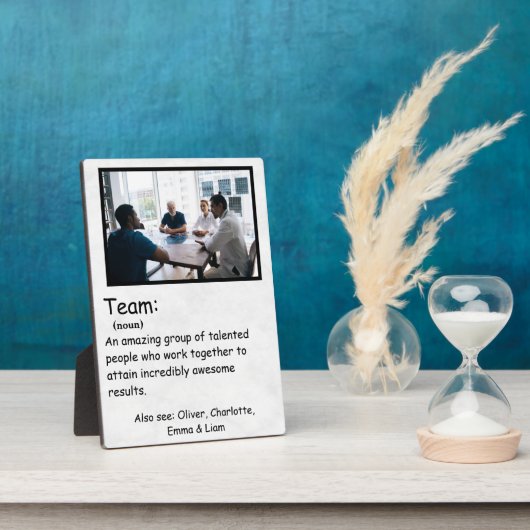 Teamdefinition und Teamarbeit im Foto Fotoplatte (Seite)