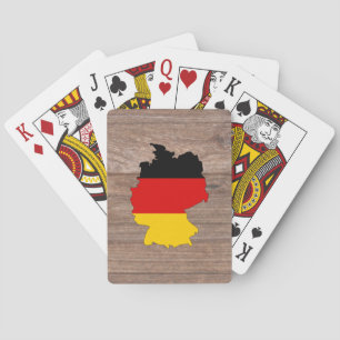 Teamdeutschland-Flaggen-Karte auf Holz Spielkarten