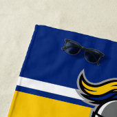 Teamfarben und Mascot Personalisiert Strandtuch (Beispiel)